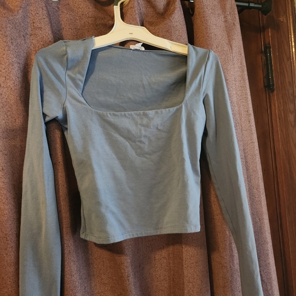 Garage Slate Long Sleeve Square Neck Top - Picture 1 of 1